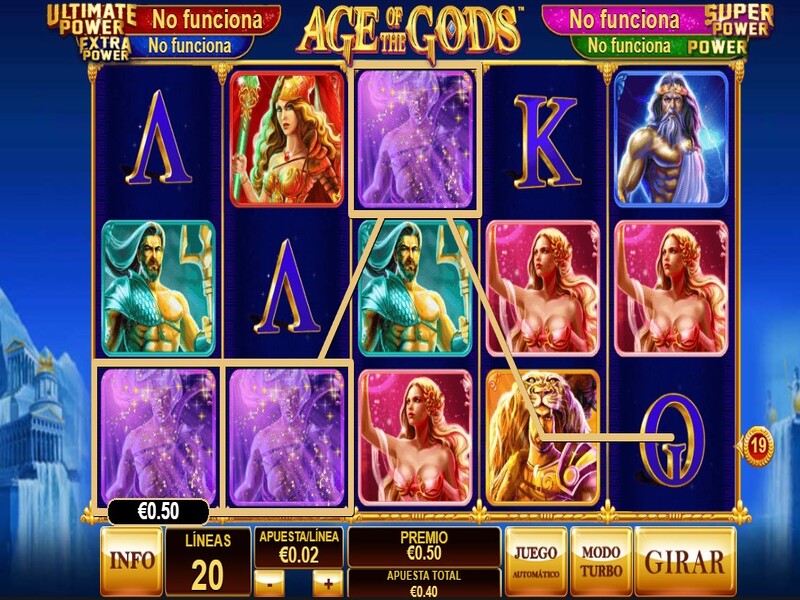 Slots basadas en Age of the Gods de Winner y otros casinos