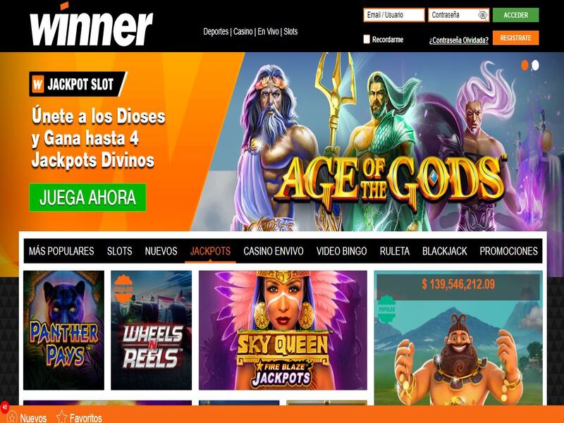 Los slots en Winner casino online